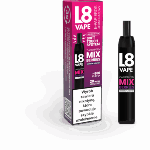 L8 Vape 800 puffs detale, ultra-kompaktowy MTL vape, alternatywa dla papierosów wizualizacja - L8 Vape 800 puffs Peach Ice -