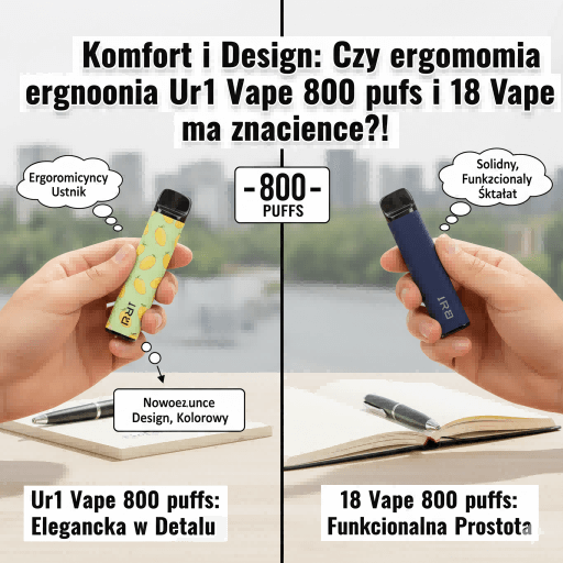 Komfort i Design Czy ergonomia Ur1 Vape 800 puffs i 18 Vape 800 puffs ma znaczenie!