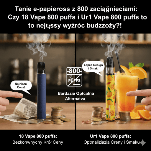 Tanie e-papierosy z 800 zaciągnięciami Czy 18 Vape 800 puffs i Ur1 Vape 800 puffs to najlepszy wybór budżetowy!