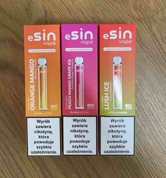 Esin Vape 800 Puffs – mały, lekki jednorazowy vape | vapepolska