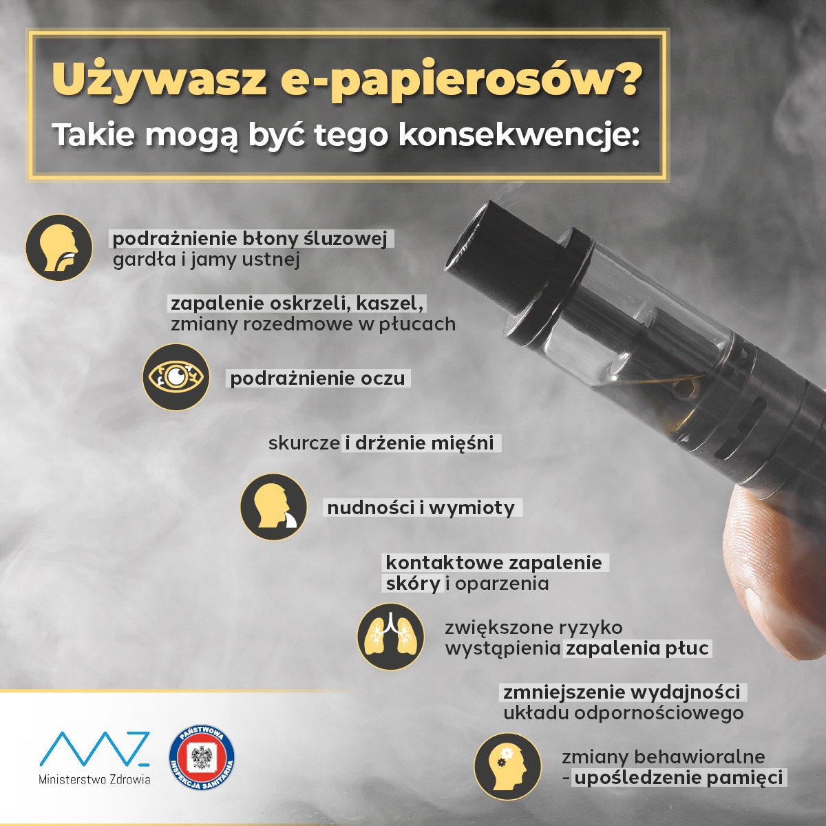 materiał PCTG e-papieros medyczny, zabezpieczenia elektryczne vape, bezpieczna bateria e-papierosa - E-papierosy też są złe - Powiatowa Stacja Sanitarno ...