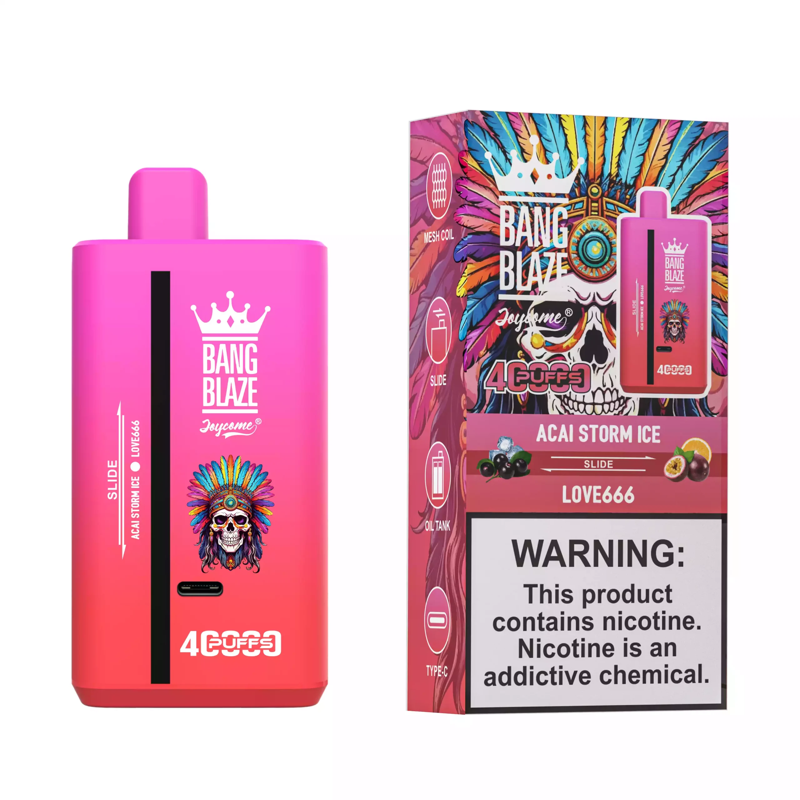 Bang Blaze 40000 Puffs Dual Smak, Ur1 Vape 800 puffs kolorowe, zestaw e-papierosów dual smak, małe kompaktowe vapy, różnorodność smaków vape - BANG BLAZE 40000 Puffs DSK041 Dual Flavor Low Nicotine Bulk Buy akcesoria do e-papierosów