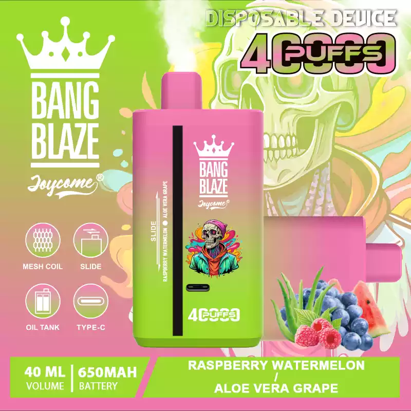Bang Blaze 40000 Puffs Dual Smak, e-papieros z dual mesh, schemat działania dual mesh vape - BANG BLAZE 40000 Puffs 40K Podwójny Smak DSK041 Jednorazowa ...