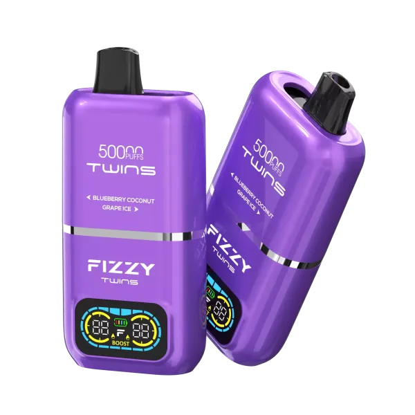 Fizzy Twins 50000 na imprezie, vape w klubie nocnym Warszawa, e-papieros dual tank w akcji, osoba bawiąca się z vape - Fizzy Twins 50000 Puffs Dual Tank Double Flavor 12 Colors 2% 5 ...