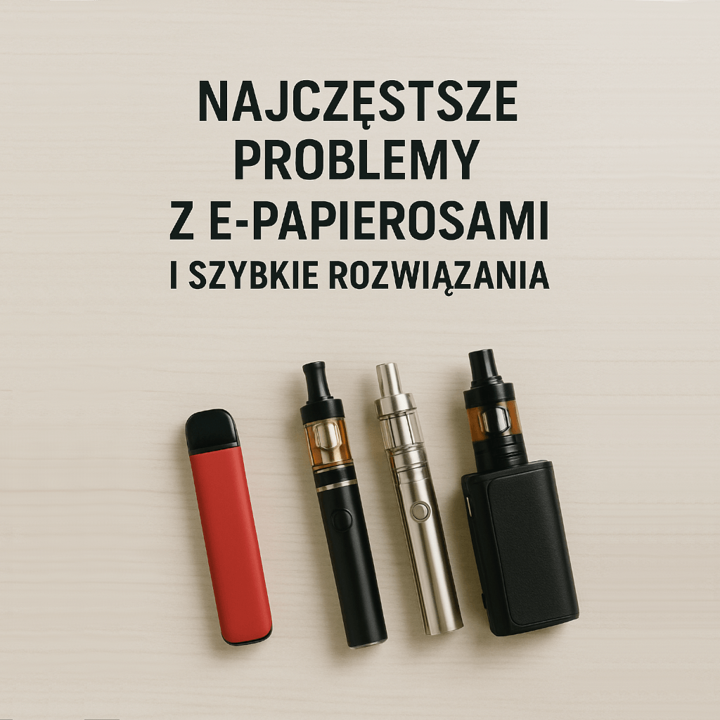 frustracja z e-papierosem, rozładowany vape, spalony smak e-papierosa, zawiedziony użytkownik vape - Najczęstsze problemy z e-papierosami i szybkie rozwiązania