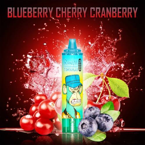 RANDMTORNADO 15000 PUFFS BLUEBERRY CHERRY CRANBERRY