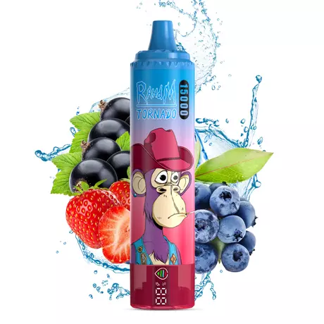 RandM Tornado 15000 owoce leśne, Blueberry Raspberry vape, Lush Ice arbuz e-liquid, Triple Berry vape - RandM Tornado 15000 Puffs Disposable Vape - Rechargeable ...