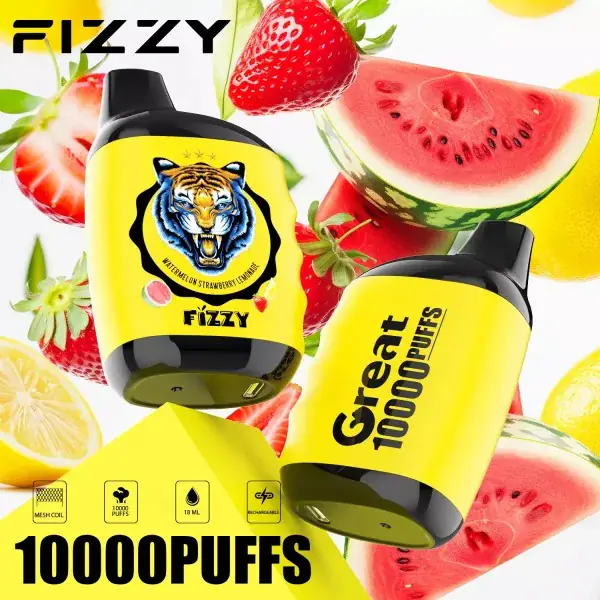 Fizzy Great 10000 e-papieros jednorazowy, intensywny aromat vape, klasyczny design jednorazówki, przenośny e-papieros szybkie ładowanie - Fizzy Great 10000 Puffs Disposable Vape- 10flavors
