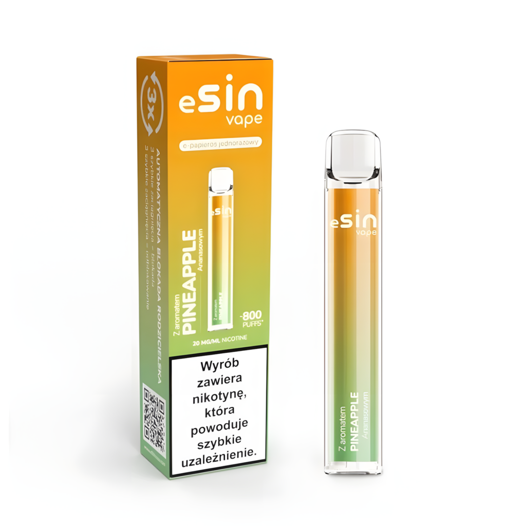 Esin Vape 800 Puffs – 2ml, kompaktowy jednorazowy vape | vapepolska