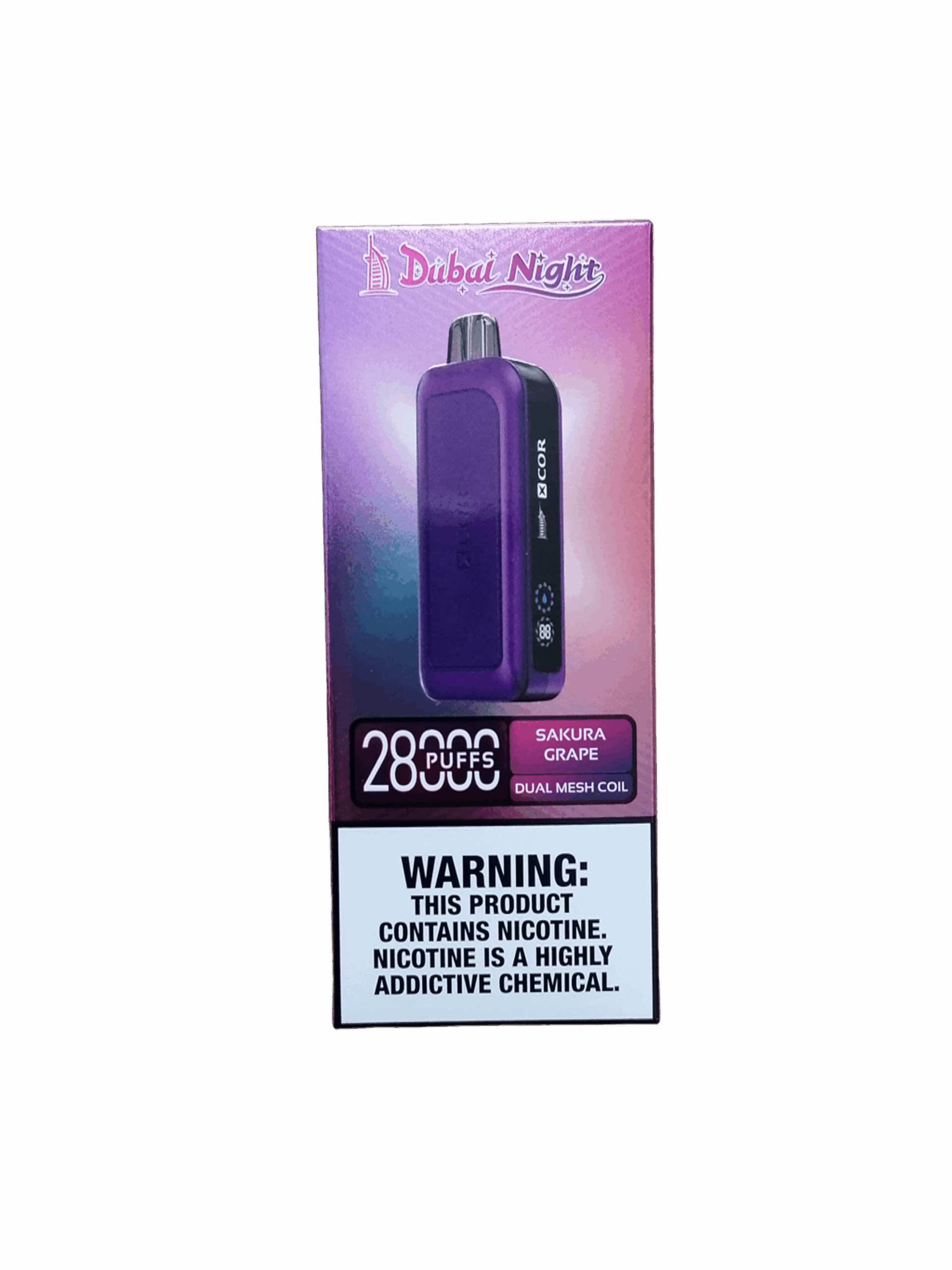 XCOR DUBAI NIGHT 28000 niezawodny, zaawansowany e-papieros, trwały vape, chip do e-papierosa, wydajna grzałka vape - E-papierosy jednorazowe Xcore Dubai Knight 28000 puffs vape 2% - E ...