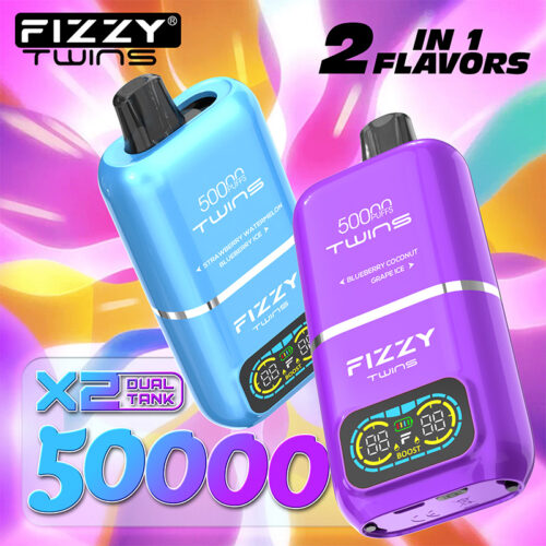 FIZZY TWINS 50000 PUFFS, Dual Mesh Coil technologia, e-papieros 50ml, zaawansowany vape - EU Warehouse FIZZY TWINS 50000 Puffs Disposable Vape ...