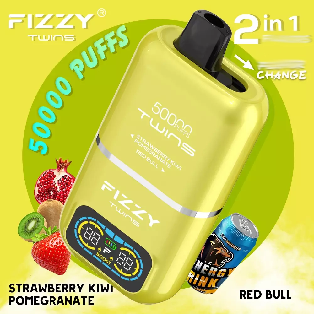 porównanie e-papierosów jednorazowych, mały vape vs duży vape, Esin Vape vs Fizzy Twins, pojemność e-liquidu, oszczędność vape - Fizzy Twins 50000: Dwa Smaki w Jednym Vape | Czy duży vape ma sens dla heavy usera