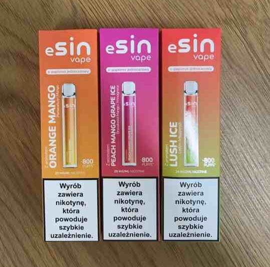 Esin Vape 800 Puffs – 2ml, kompaktowy jednorazowy vape | vapepolska