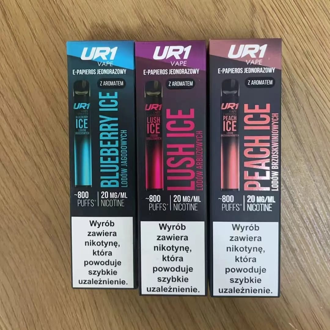 Ur1 Vape 800 puffs, Blueberry Ice vape jednorazowe, Lush Ice e-papieros, minimalistyczny vape - UR1 Vape 800 Puffs Jednorazowy Vape - VapeDream