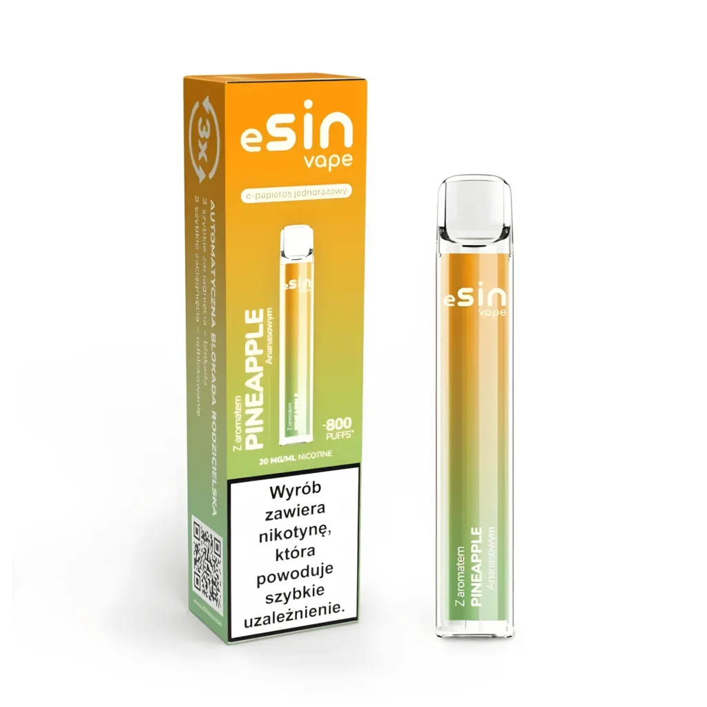 Esin Vape 800 Puffs – 2ml, kompaktowy jednorazowy vape | vapepolska