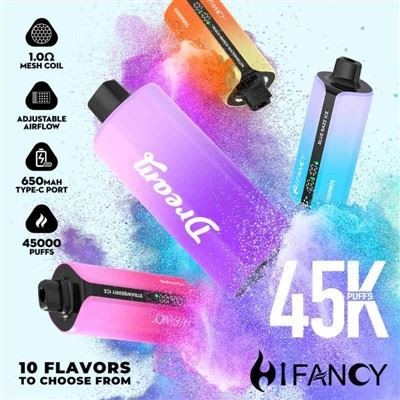 HIFANCY DREAM 45000, nowoczesny e-papieros, zaawansowane technologie vape, inteligentne systemy monitorowania, ekologia e-papierosów - Chiny dostosowane do hifancji Dream 45000 producentów ...