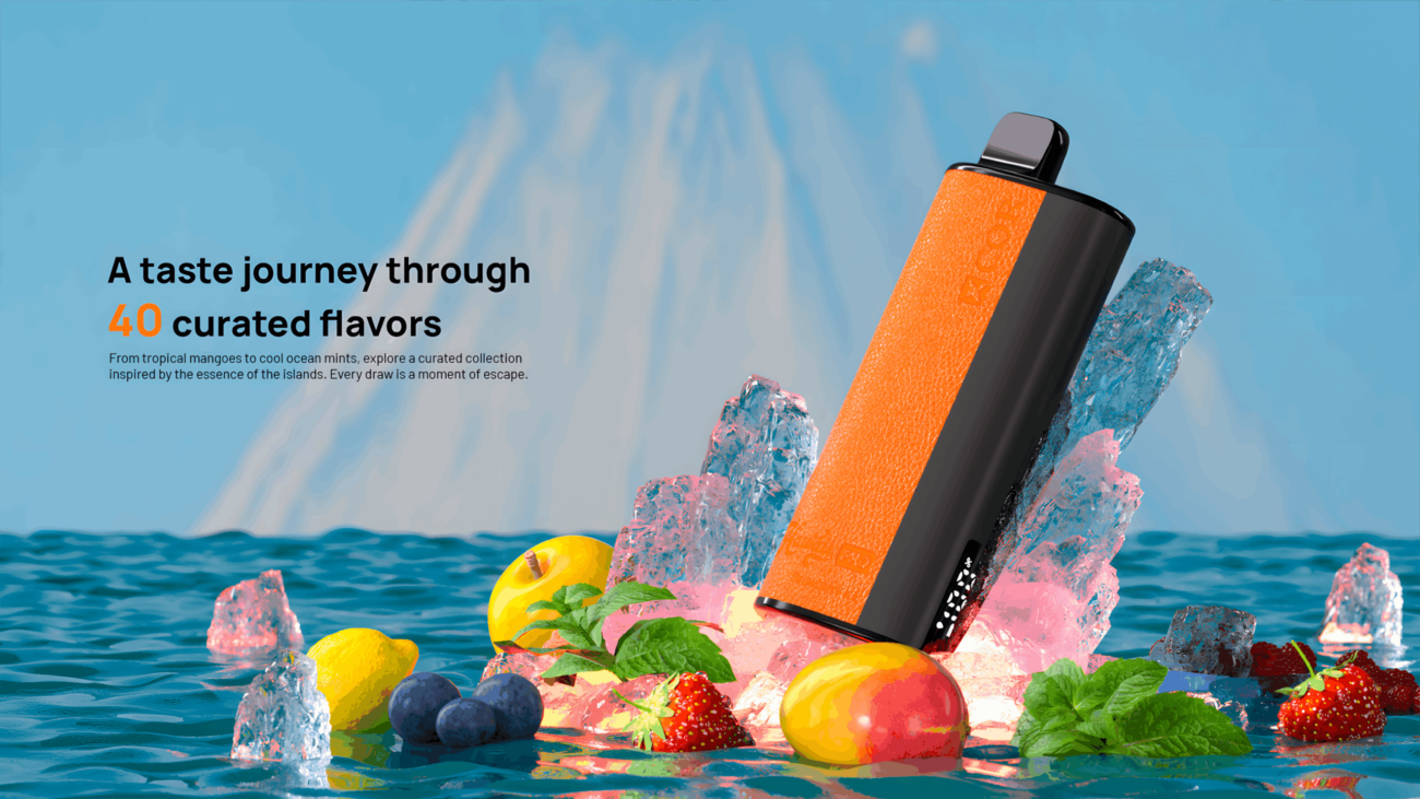 XCOR Hawaii Pro 23000 PUFFS, zaawansowany e-papieros z ekranem LED, mesh coil, technologia vape, gadżet elektroniczny - XCOR Hawaii PRO 23000 Puffs: Smaki, wydajność i oszczędności!