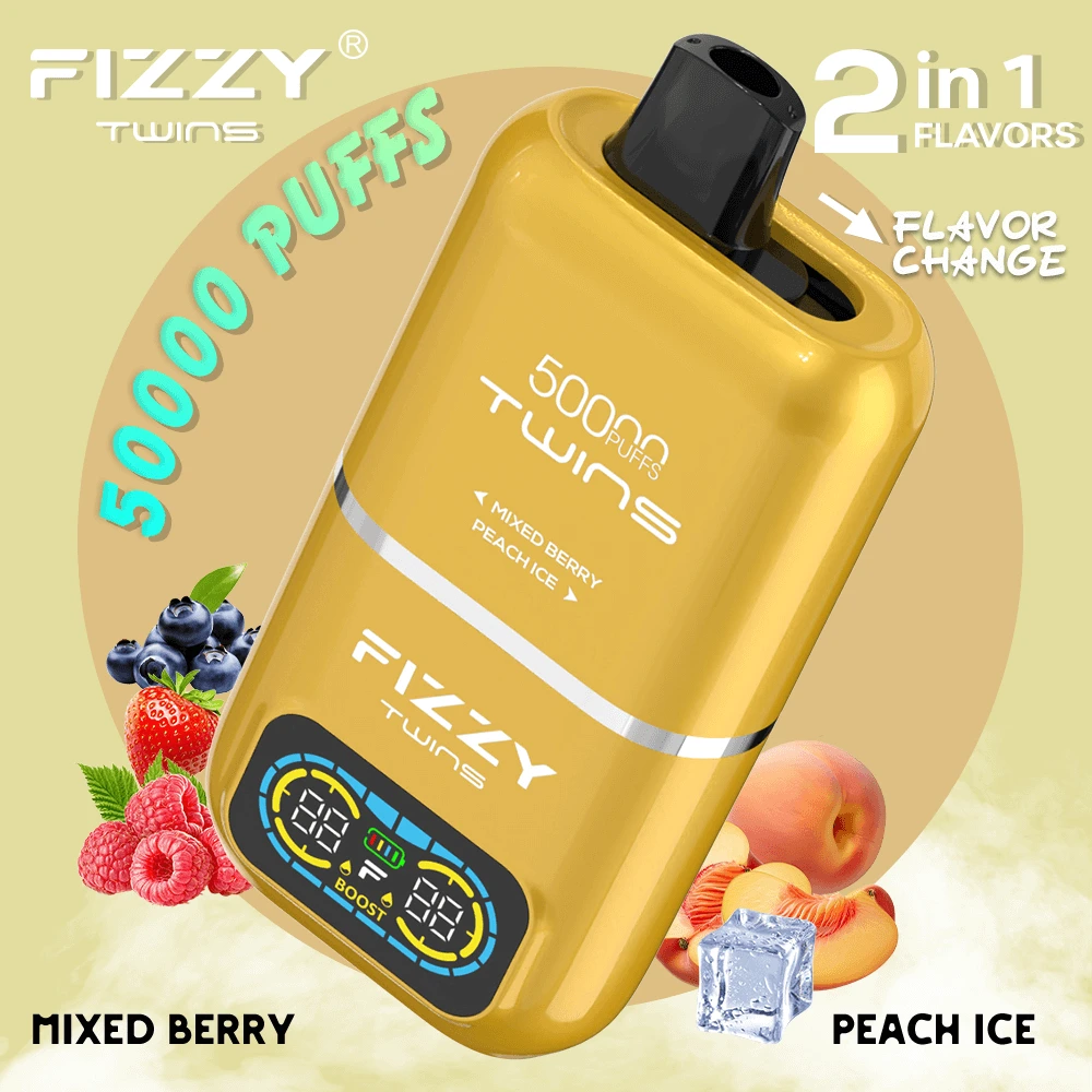 FIZZY TWINS 50000 – dwusmakowy, duży vape jednorazowy | vapepolska