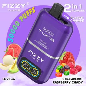 e-papieros FIZZY TWINS 50000, dwusmakowy vape, innowacyjny e-papieros, urządzenie vape z dwoma smakami - Fizzy Twins 50000