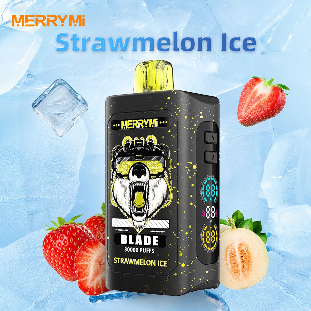 Merrymi Blade 30000, vape z wyświetlaczem informacje, e-papieros wskaźnik baterii, wskaźnik płynu e-liquid, tryb pracy grzałki vape - MERRYMI Blade 30000 Puffs Jednorazowy Vape