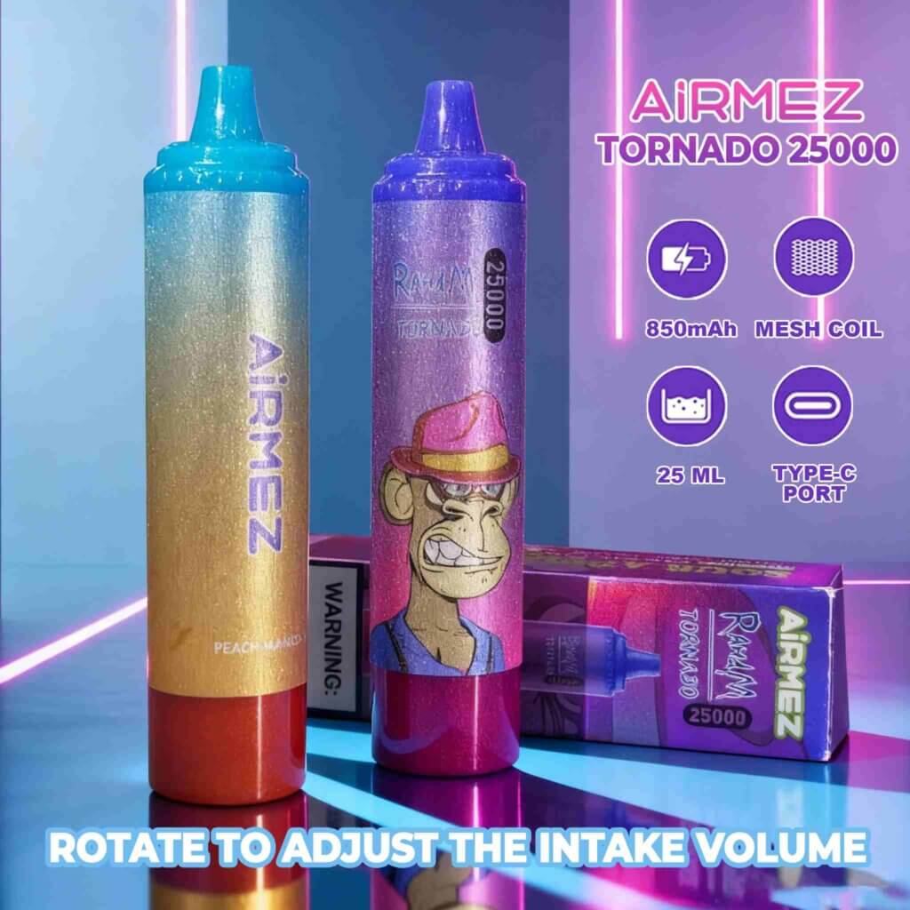 Airmez Tornado 25000 – LED, 25ml, regulowany airflow | vapepolska