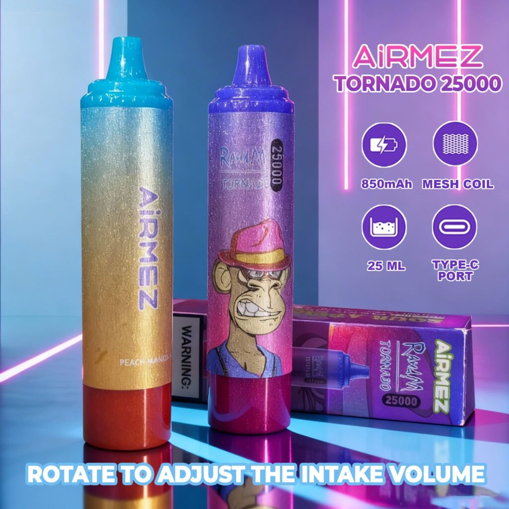 Airmez Tornado 25000 – LED, 25ml, regulowany airflow | vapepolska