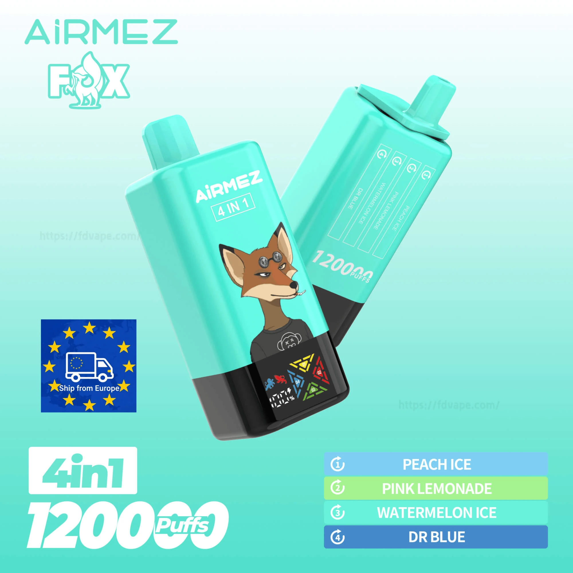 Airmez Fox 4w1 – 60ml, duża pojemność, vape podróżny | vapepolska