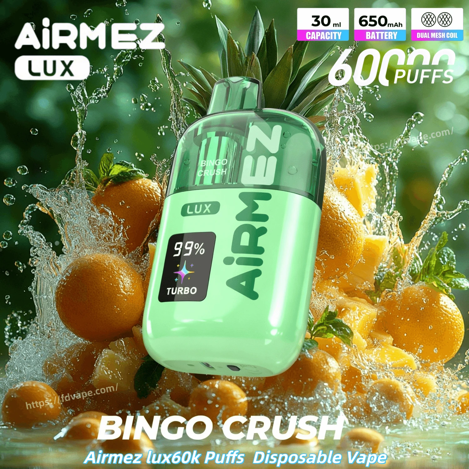 Airmez LUX 60000 60K Puffs Jednorazowy Vape – Widoczny zbiornik, duża pojemność liquidu | vapepolska