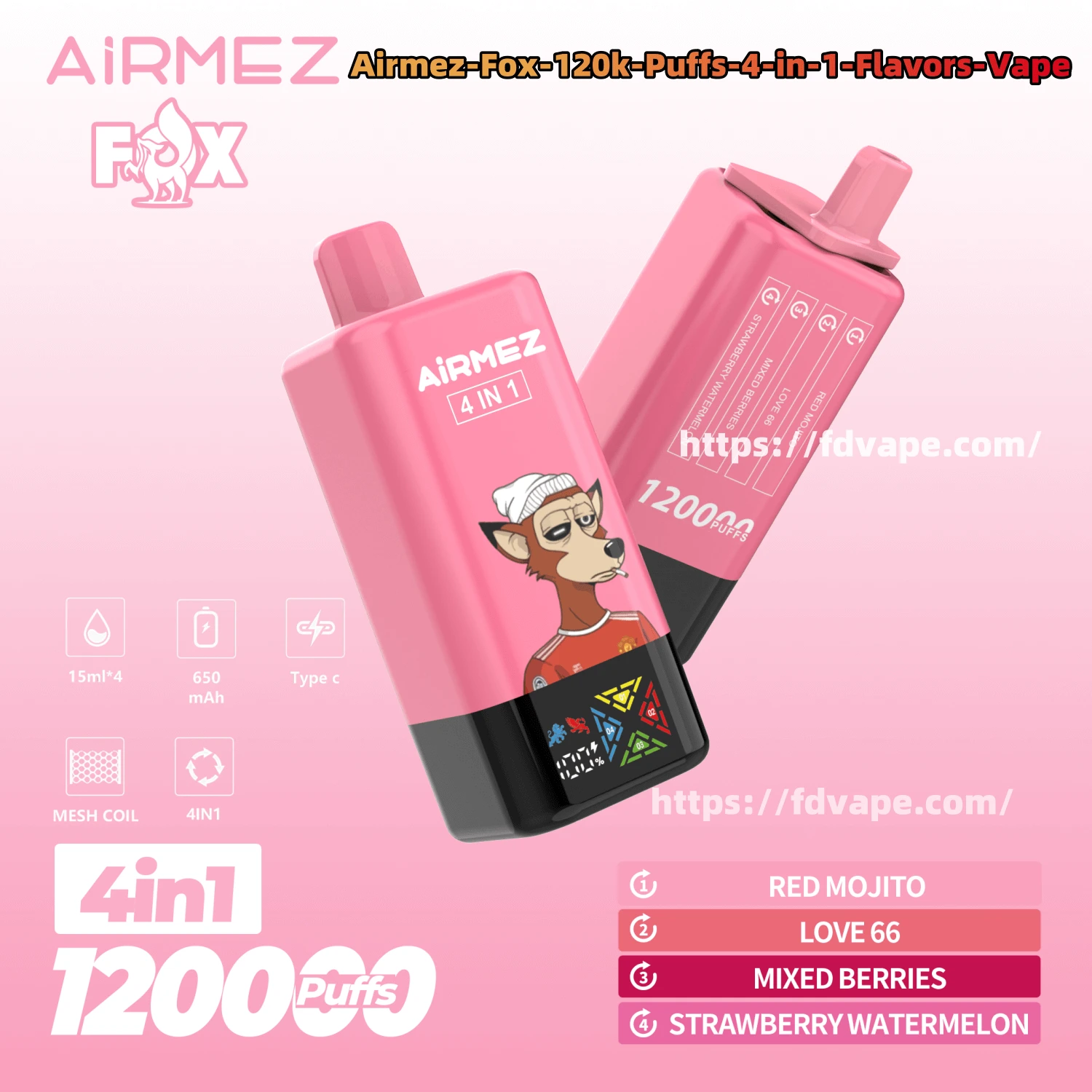Airmez Fox 4w1 – 60ml, modułowy vape na podróż | vapepolska