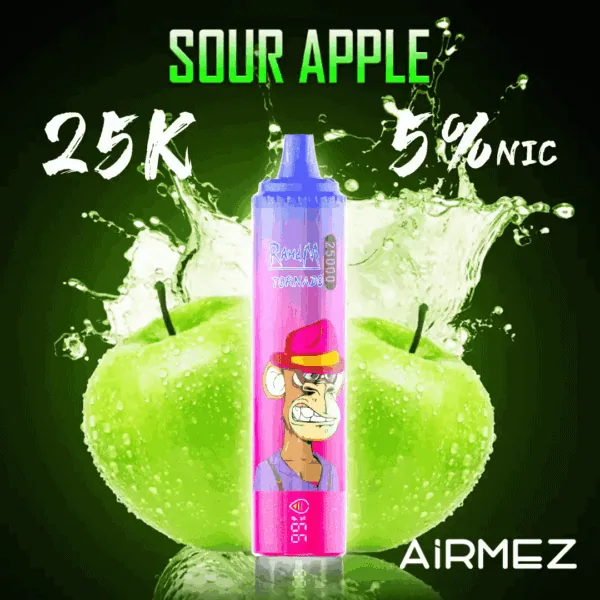 Airmez Tornado 25000 – LED, 25ml, regulowany airflow | vapepolska | tani e-papieros jednorazowy