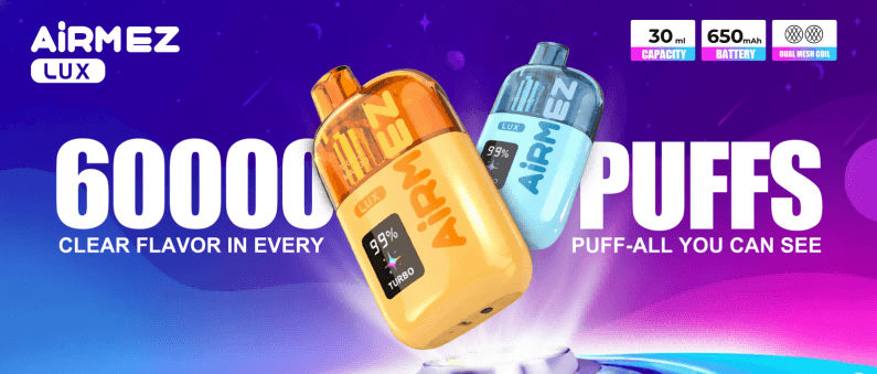 Airmez LUX 60000 60K Puffs Jednorazowy Vape – Widoczny zbiornik, duża pojemność liquidu | vapepolska