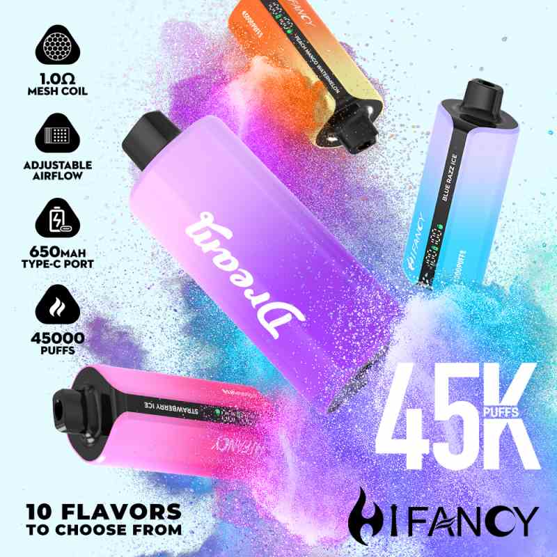 HIFANCY Dream 45000 – wygodny vape z LED, 39ml | vapepolska