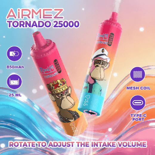 Airmez Tornado 25000 – LED, 25ml, regulowany airflow | vapepolska