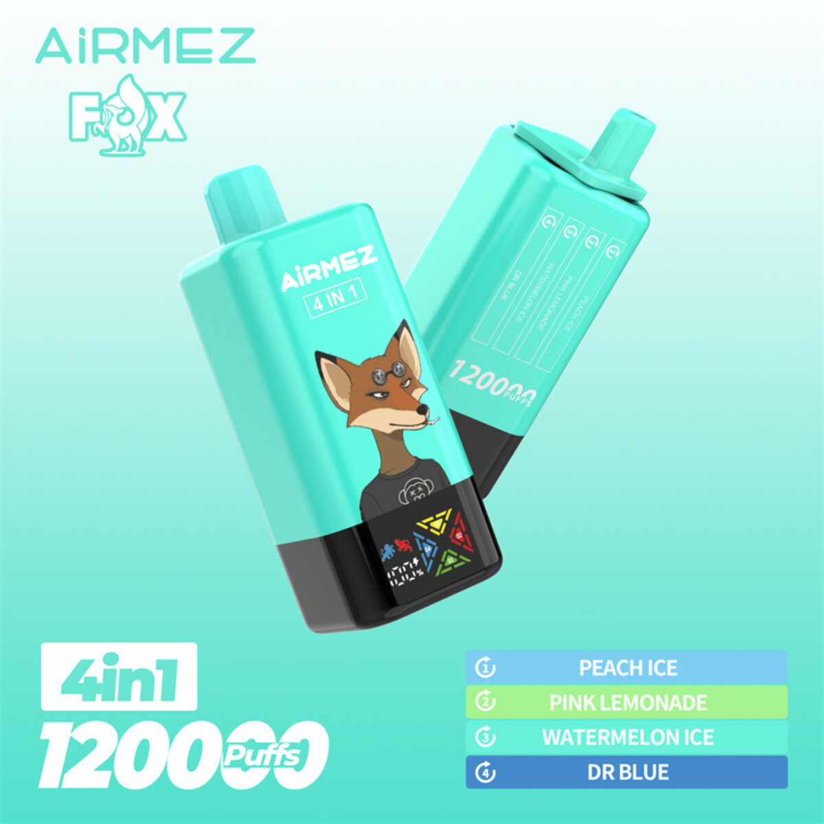 Airmez Fox 4w1 – 60ml, duża pojemność, vape podróżny | vapepolska