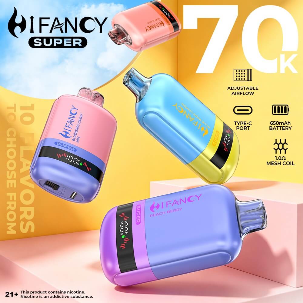HIFANCY SUPER 70000 – 70K Puffs, 46ml, mocny smak i wydajna bateria | vapepolska