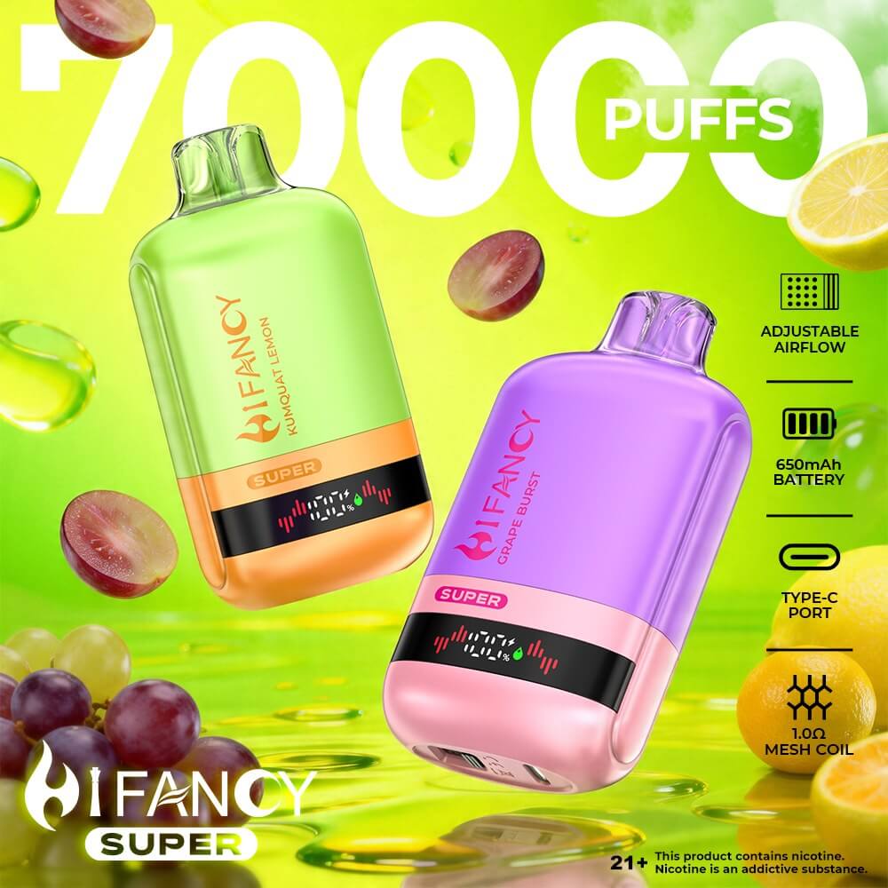 HIFANCY SUPER 70000 – 70K Puffs, 46ml, mocny smak i wydajna bateria | vapepolska