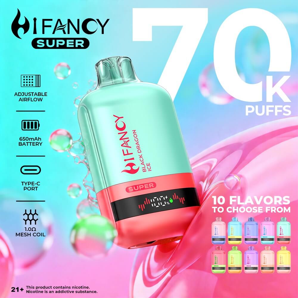 HIFANCY SUPER 70000 – 70K Puffs, 46ml, mocny smak i wydajna bateria | vapepolska