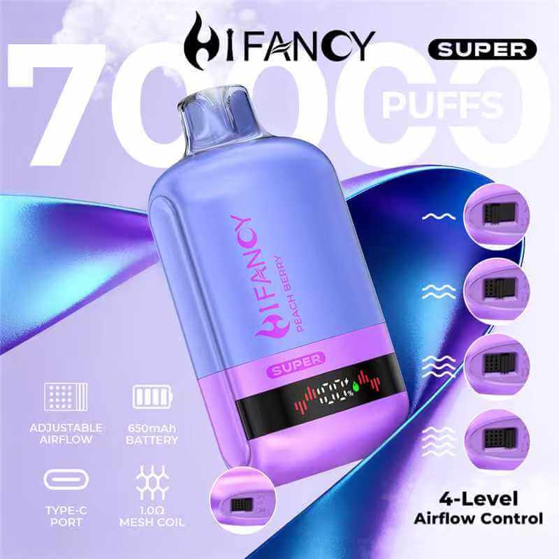HIFANCY SUPER 70000 – 70K Puffs, 46ml, mocny smak i wydajna bateria | vapepolska