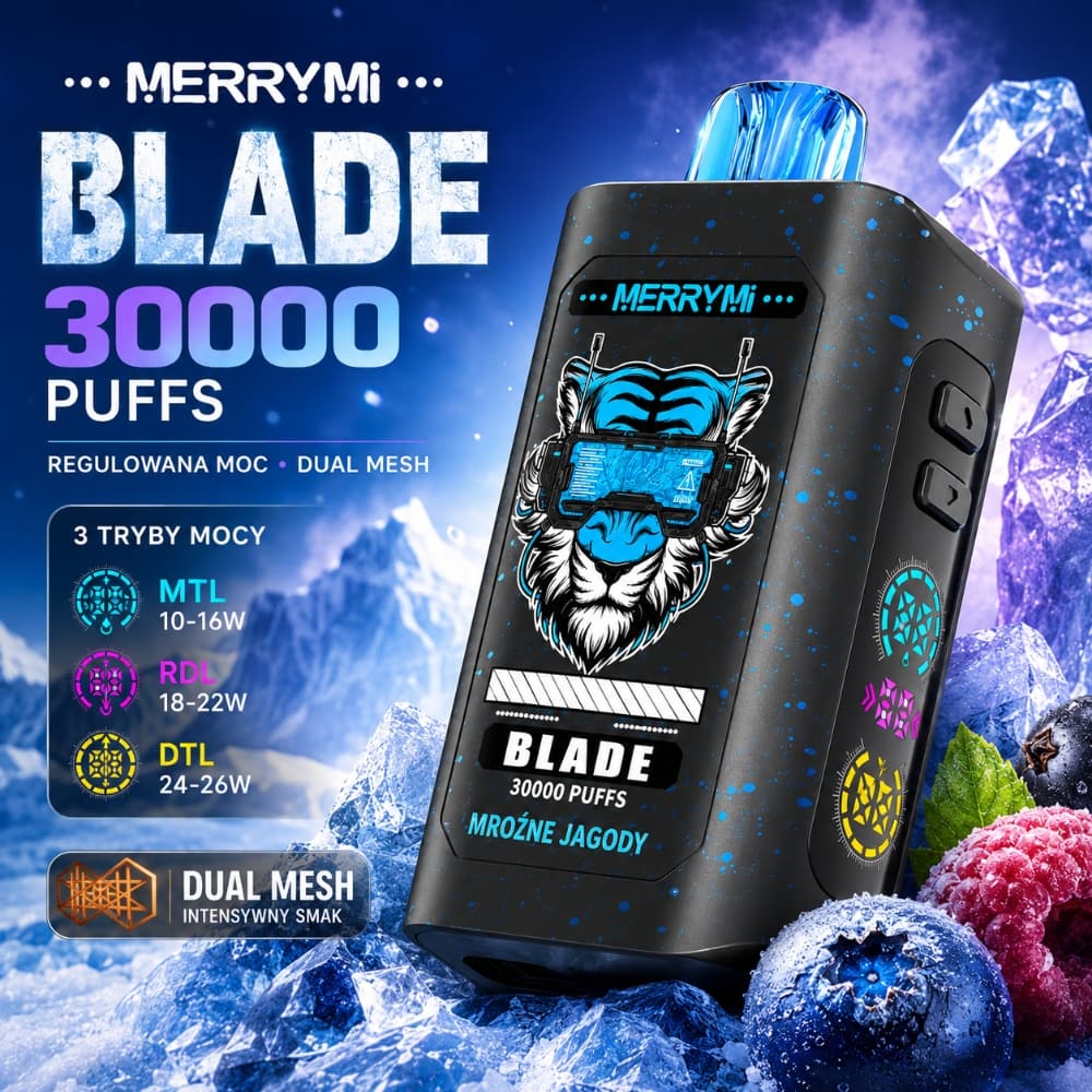 Merrymi Blade 30000 – LED, wygodny i nowoczesny vape | vapepolska