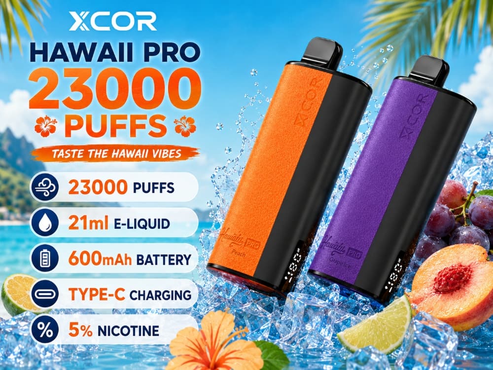 XCOR Hawaii Pro 23000 – 36ml, LED, wydajny vape | vapepolska