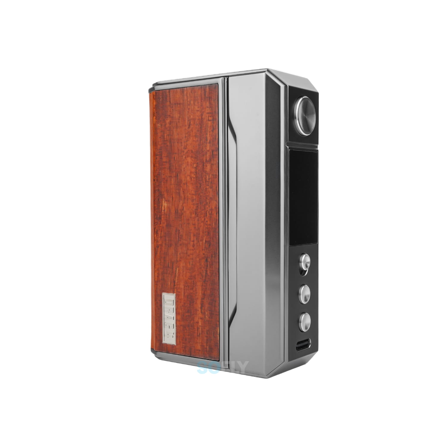Potężny, dwubateryjny VOOPOO Drag 4 z zamontowanym atomizerem RTA lub na wymienne grzałki, generujący dużą chmurę pary, symbolizujący tradycyjne, zaawansowane wapowanie.