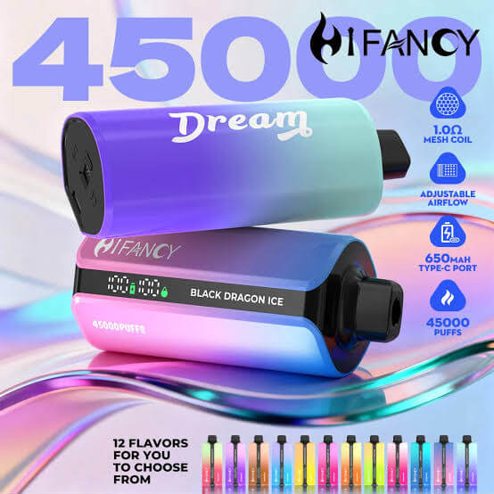HIFANCY Dream 45000 – LED, 39ml, wygodny vape | vapepolska
